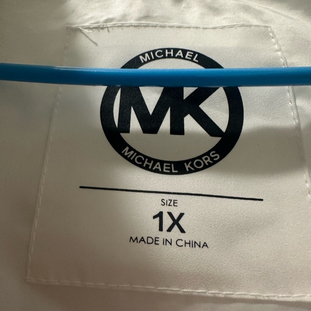 Michael Kors Quilted White Vest 1X - Picture 2 of 3